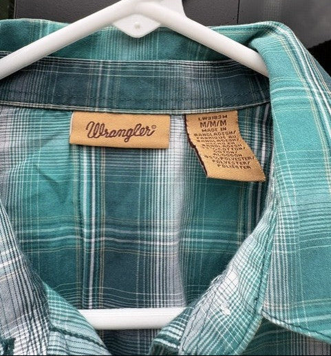 Wrangler Green Plaid Women's Pearl Snap