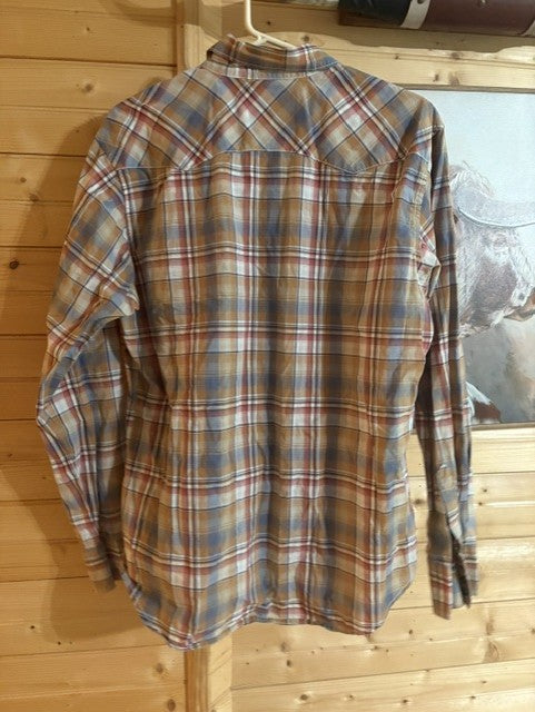 Wrangler Plaid Brown button-up