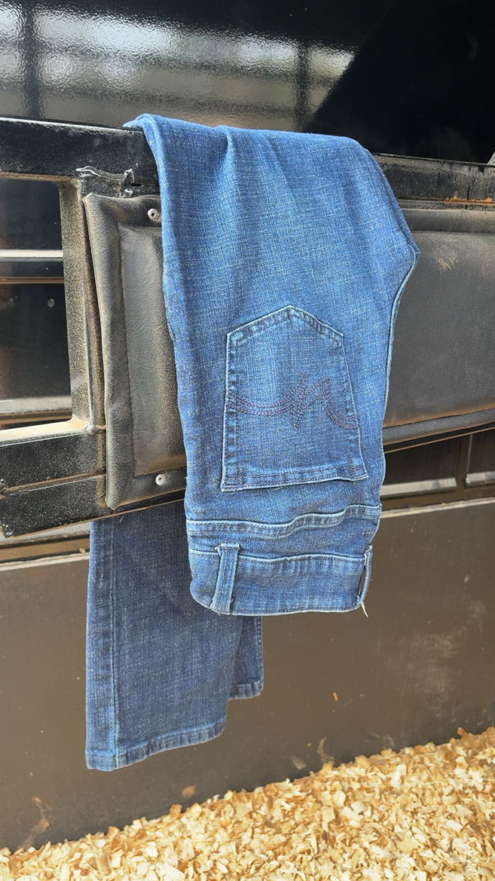 Wrangler Straight Leg Dark Wash Denim Jeans