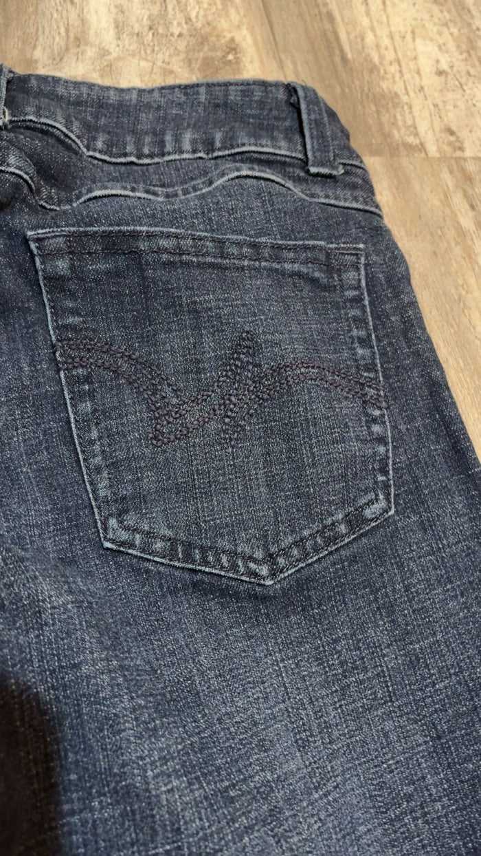 Wrangler Straight Leg Dark Wash Denim Jeans