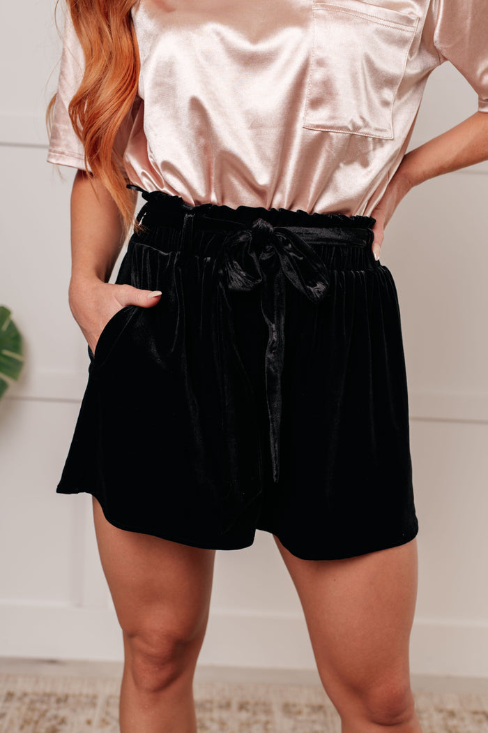 Wrapped in Velvet Shorts Shorts Ave Shops- Tilden Co.