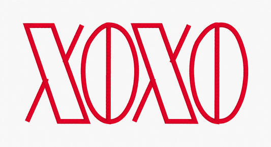 XOXO Appliqué Embroidery Design