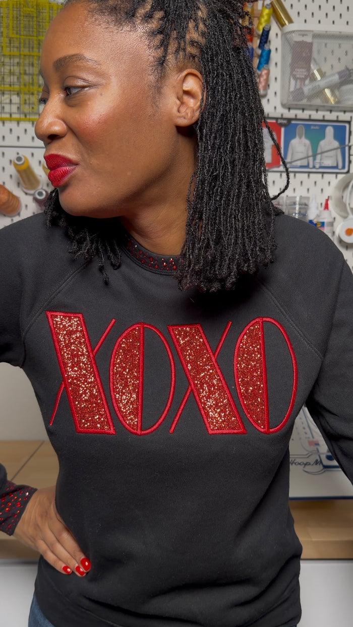 XOXO Appliqué Embroidery Design