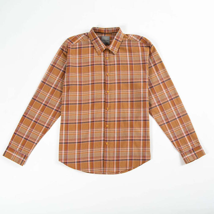 Yarn Dyed - Warm Toned Orange Plaid