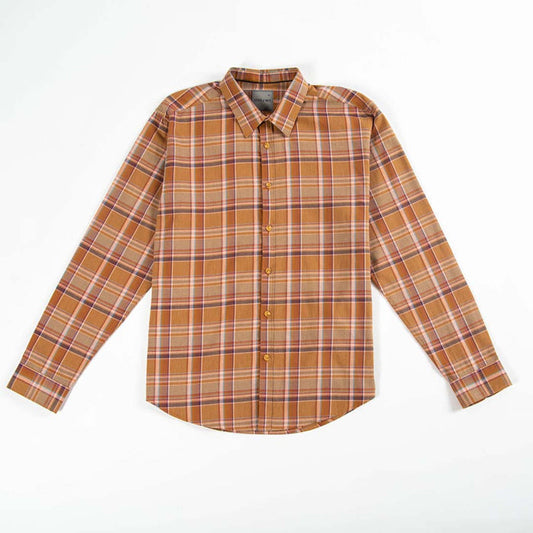 Yarn Dyed - Warm Toned Orange Plaid