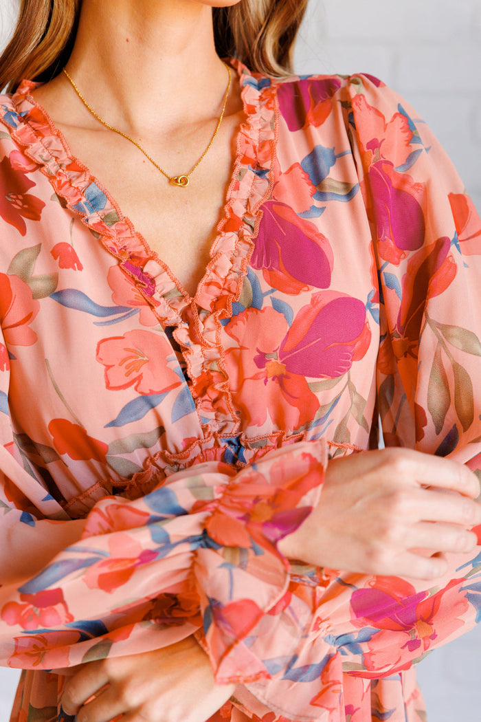 You And Me Floral Dress Midi Dress Ave Shops- Tilden Co.