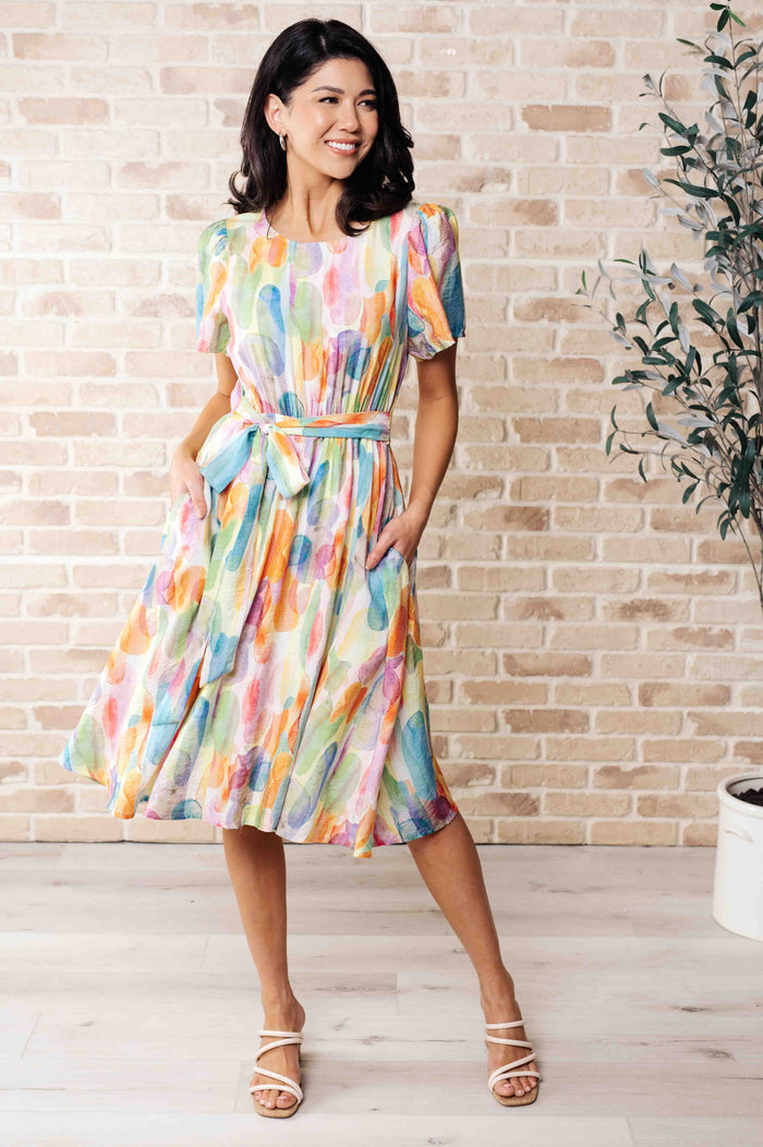 Young, Wild & Free Round Neck Dress Knee Length Dress Ave Shops- Tilden Co.
